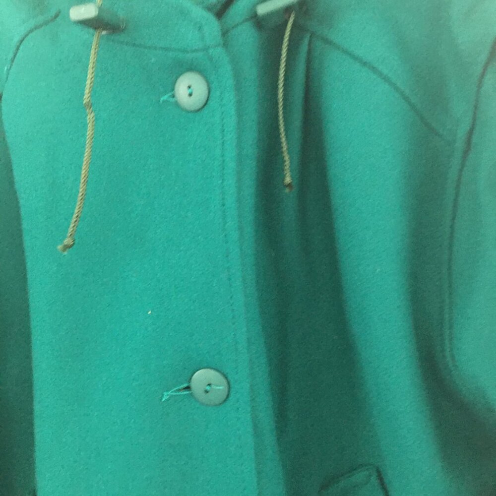 Hunters Run Forest Green Wool Blend Women's Coat - Made in the USA. Size Medium. - Picture 4 of 14